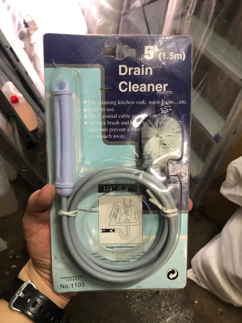 1/4-Inch x 5-Foot Flexible Drain Auger Cable for Clog Removal
