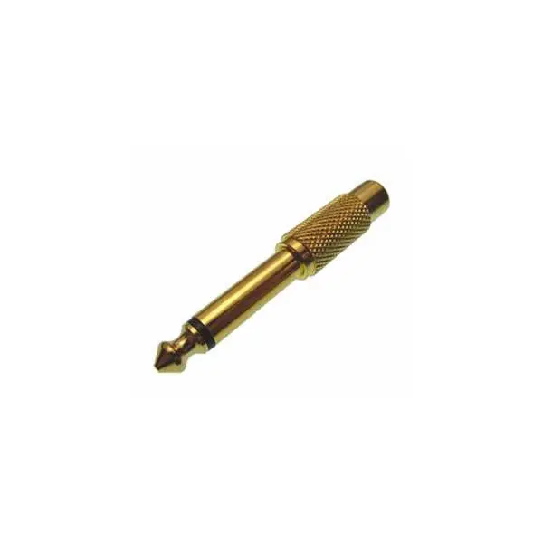1/4″ Mono Speaker Plug to RCA Female Adapter – Gold-Plated for Enhanced Conductivity