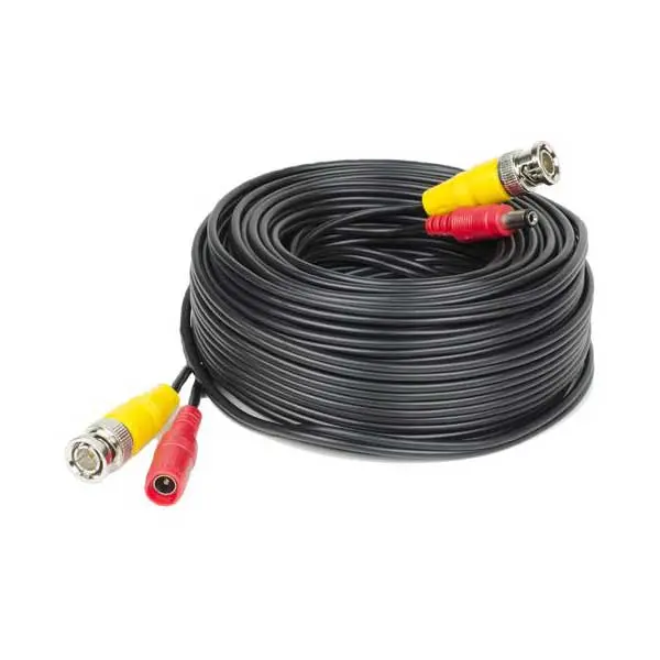 100-Foot BNC CCTV Extension Cable: Male-to-Male, 75Ω, Video + Power