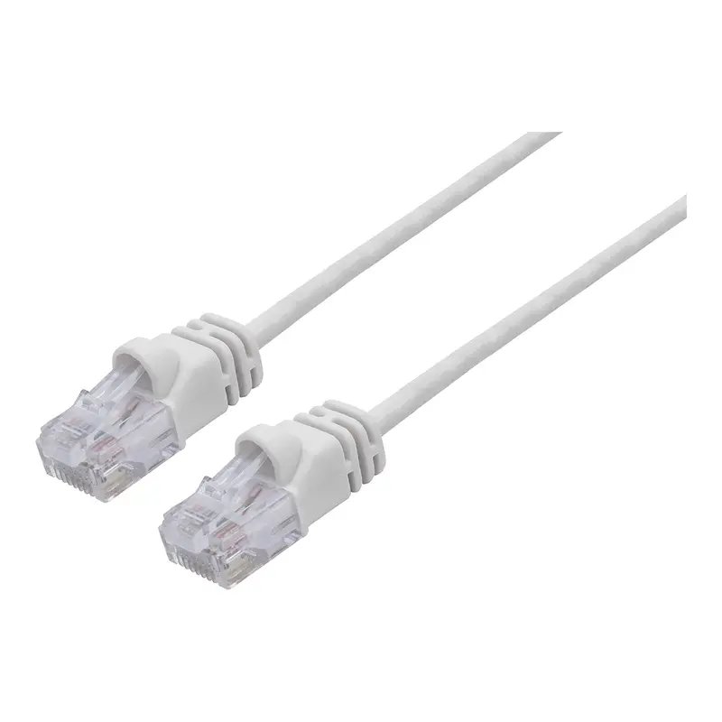 10FT Cat6A Slim Network Patch Cable – 10Gbps, 30AWG, White