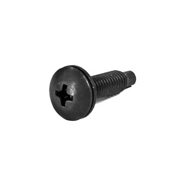 12-24 Black Rack Screws – 100-Pack for Equipment Mounting