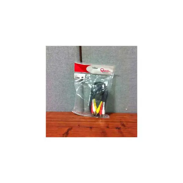 12-Foot Triple RCA Cable – Left/Right Audio + Composite Video