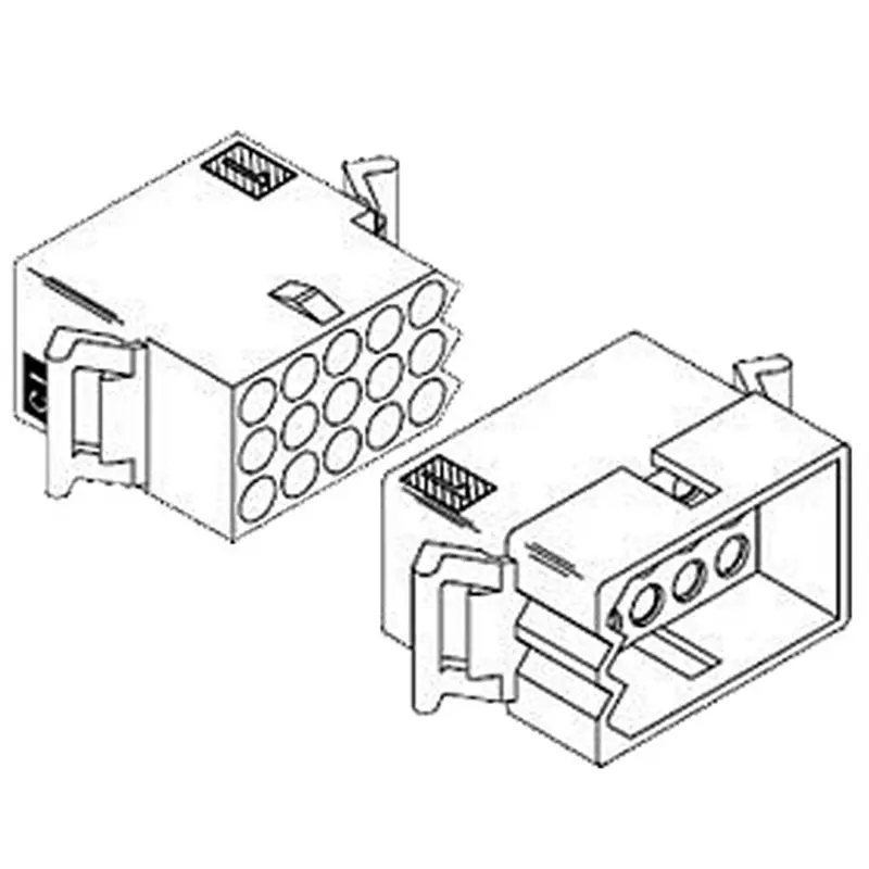 15-Circuit Panel-Mount Plug and Socket with 0.093-Inch Contact Spacing