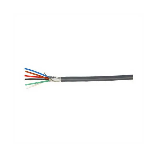 18 AWG 6-Conductor Shielded Audio/Video Cable – CL3R/CMR Rated, Gray, Sold by the Foot (R40611)