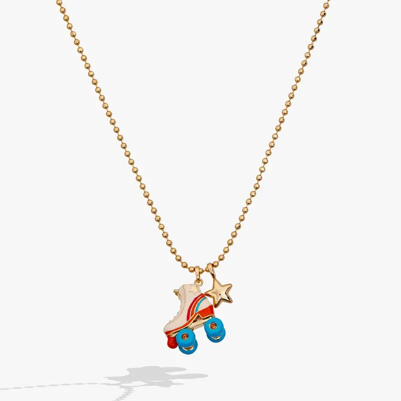 1970s Roller Skate Pendant Necklace