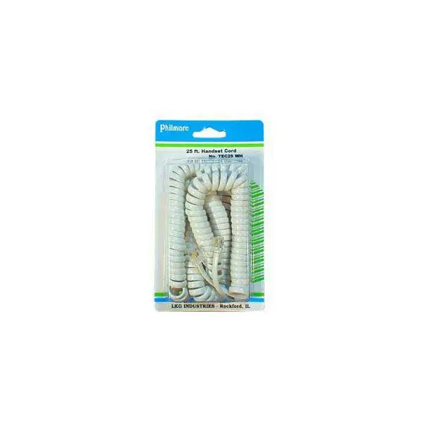 25-Foot Retractable Handset Cord with Auto-Reel
