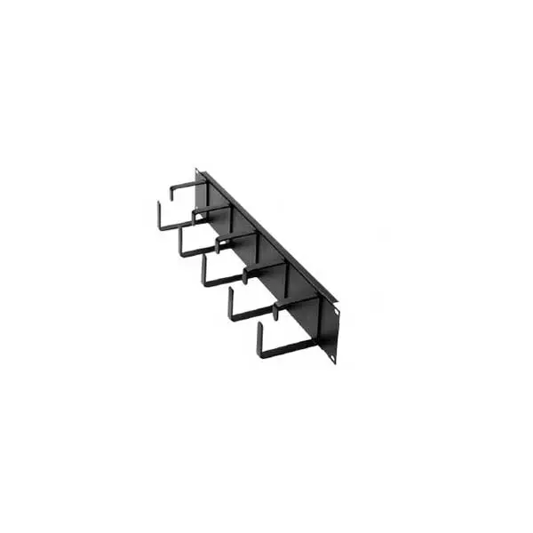 2U Horizontal D-Ring Cable Manager for Rack Organization