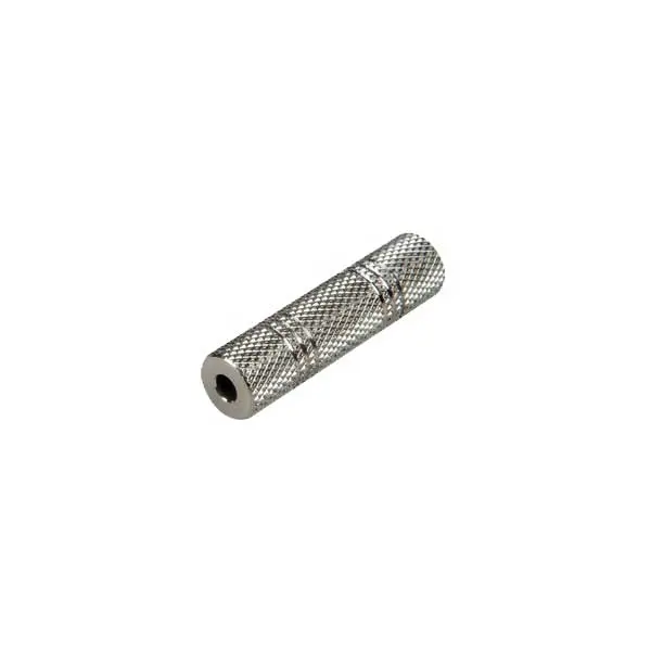 3.5 mm Stereo Female-to-Female Shielded Barrel Coupler – Compact Inline Connector