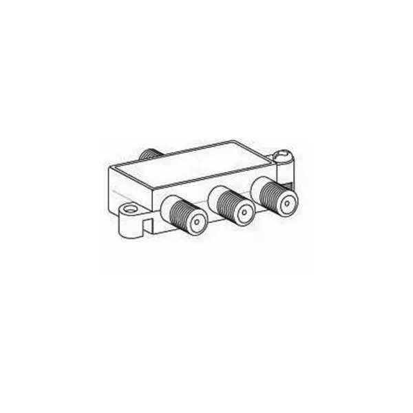 3-Port RF Signal Splitter with Integrated Gold-Plated Grounding Block