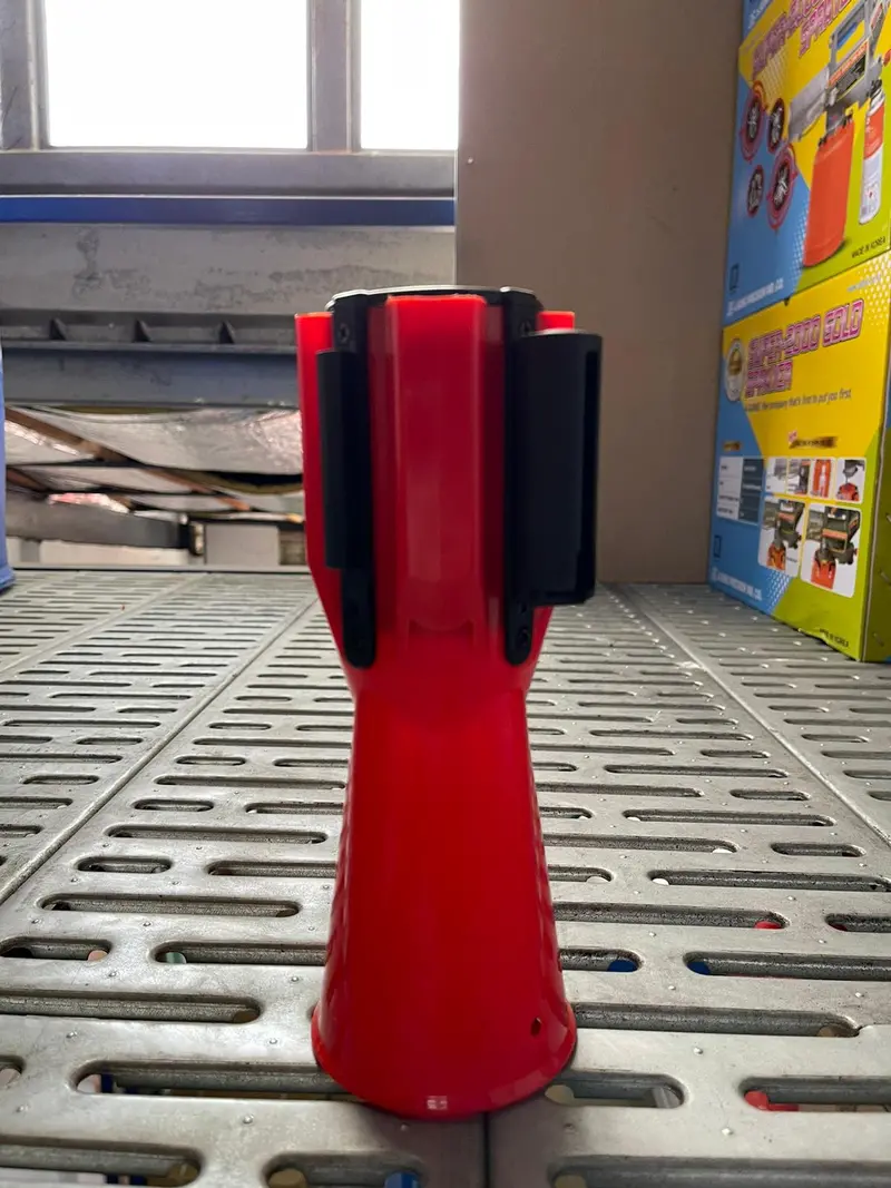 3M CONE-7242 Retractable Warning Tape – Red-and-White Barricade Tape for Traffic Cones