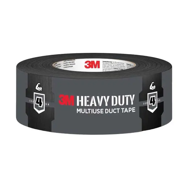 3M Heavy-Duty Duct Tape – Type 4 Multi-Use, 1.88″ × 20 Yards, Black (2120-BK)
