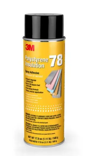 3M Polystyrene Insulation Spray Adhesive 78 – Low-Odor Bonding