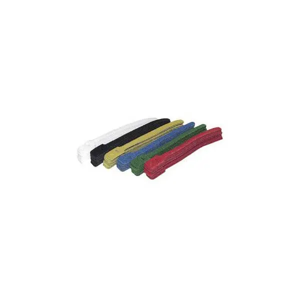6-Inch Multi-Color Hook-and-Loop Cable Ties (10-Pack)