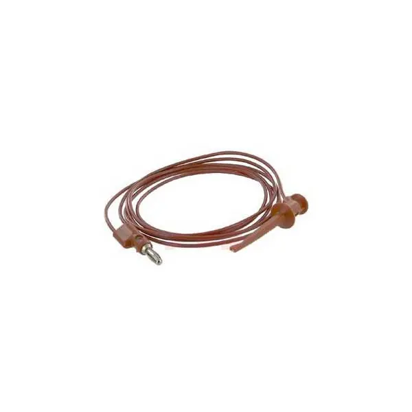 60-Inch Red Minigrabber Test Clip with Stacking Banana Plug