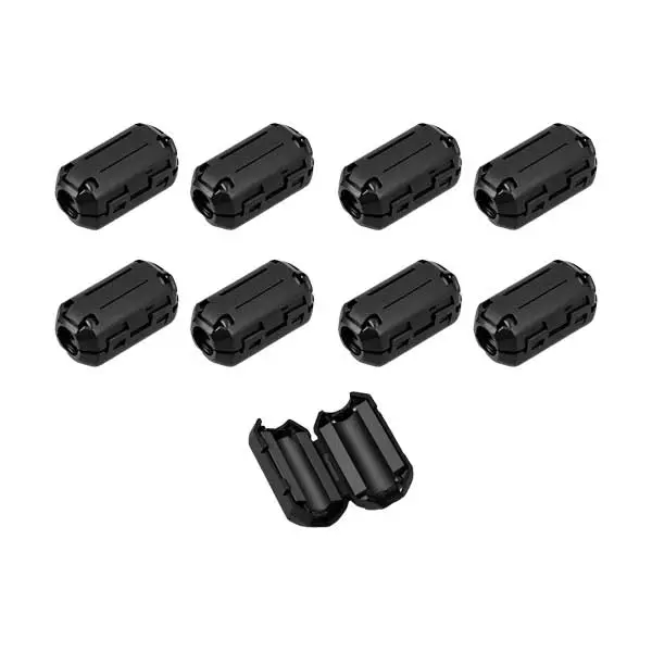 9-Piece Adjustable Clip-On Ferrite Core Kit – EMI/RFI Suppression for 3–13mm Cables
