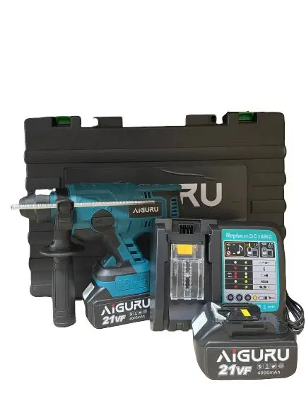 Aiguru A-5402 Cordless Rotary Hammer Drill – 21V, 4.0Ah Li-ion Battery | 5402
