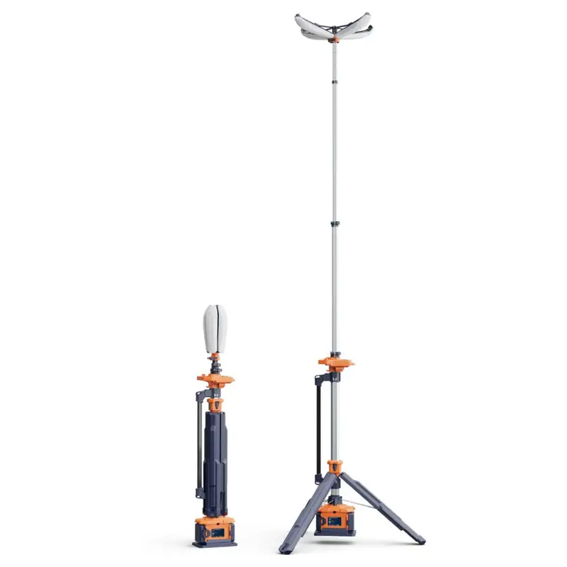Aiko APL-300-3.3M IP66-Rated Portable Petal Tower Light – 3.3 m Height, Li-ion Powered
