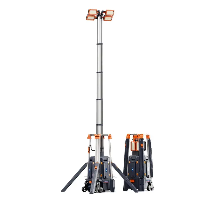 Aiko ATL-500-4.2M Heavy-Duty Tower Light — 4.2m Tall, IP65 Weatherproof, Triple Large Battery Setup & Dual Charging