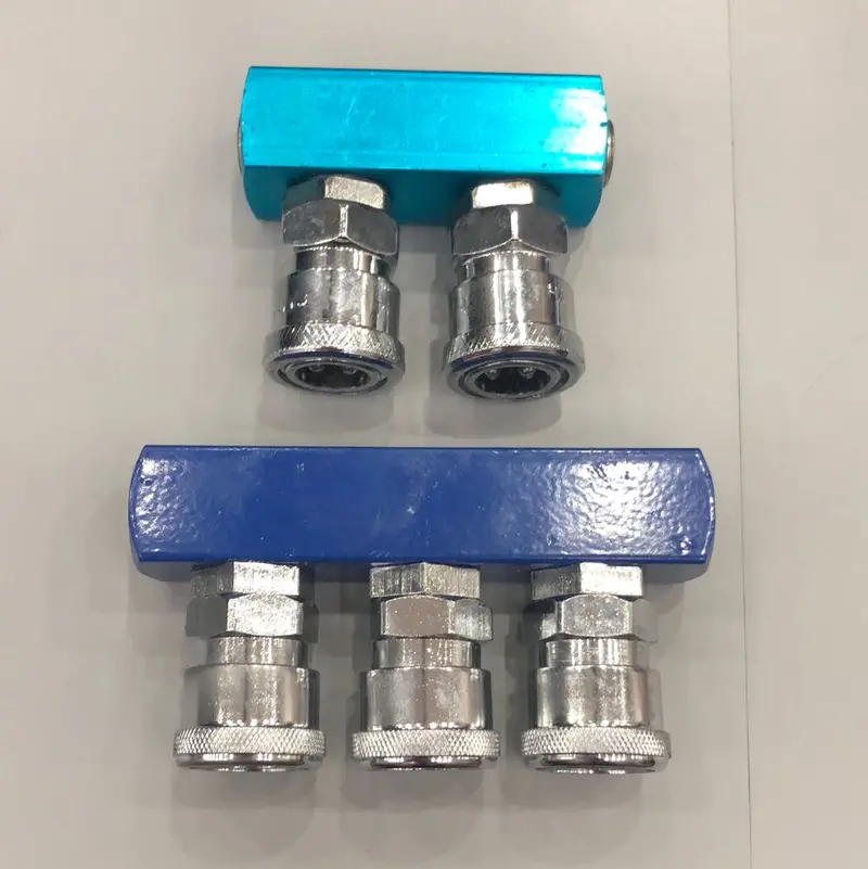 Aiko Blue Flat Quick Coupling – Dual and Triple Port Options (QC-F2 / QC-F3)
