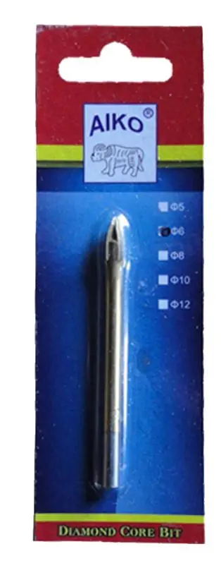 Aiko Cross-Type Glass and Tile Drill Bit – 8mm Diameter – Model GNT-A08