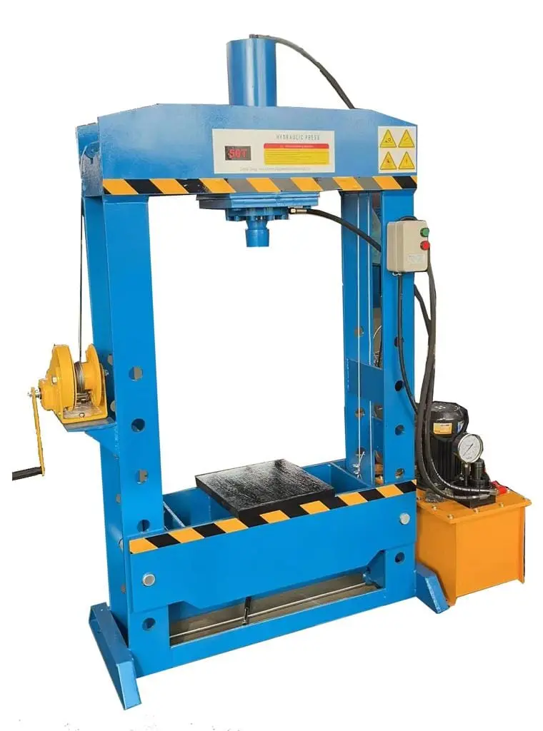 Aiko DYYL-50H Electric Hydraulic Shop Press – 50-Ton Force, 240V, Manual Winch Assist
