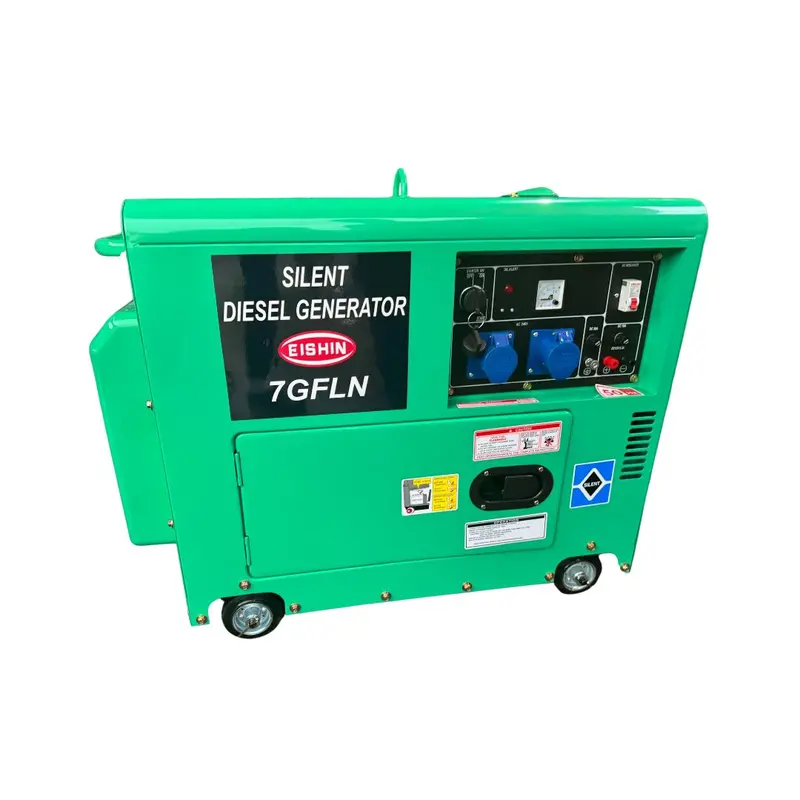 Aiko/Eishin 7GFLN-188FBE Silent Diesel Generator – 5kW, 240V/50Hz, Powered by 188FBE Engine