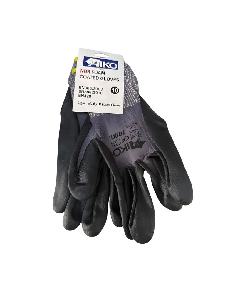 Aiko Flexi NBR Foam-Coated Safety Gloves – Enhanced Grip & Comfort for General Handling | GLOVE-FLEXI27-AK