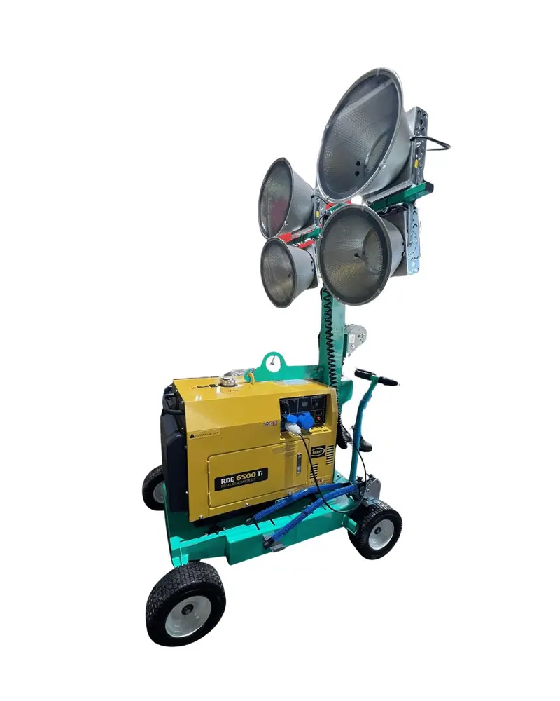 Aiko LED Tower Light Kit – Includes Silent 4.5kVA Diesel Generator & 400W LED Mast Light | RDE6500TI+AK1600LED-O