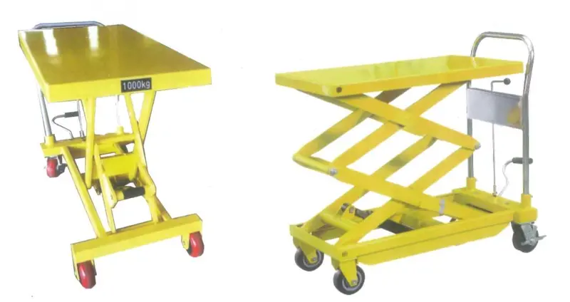 Aiko Scissor Lift Table – 500kg Capacity, 1500mm Platform, PU Wheels (Model: PT-WP500-1.5M)