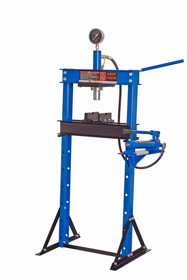 Aiko SP-12G 12-Ton Shop Press with Pressure Gauge – Compact Benchtop Model