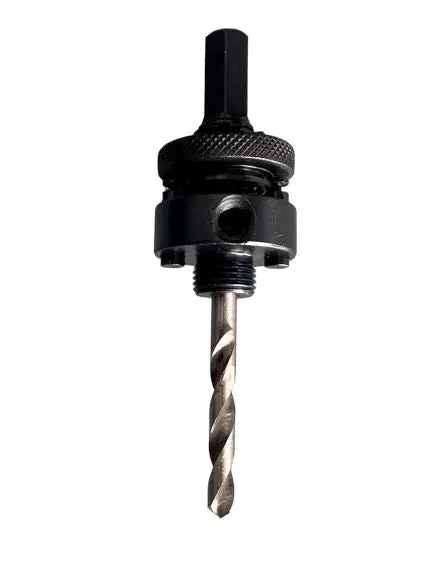 Aiko Universal Hole Saw Arbor – 32–250mm Compatibility, Dual 3/8″ or 7/16″ Shank Options | HS-1010300