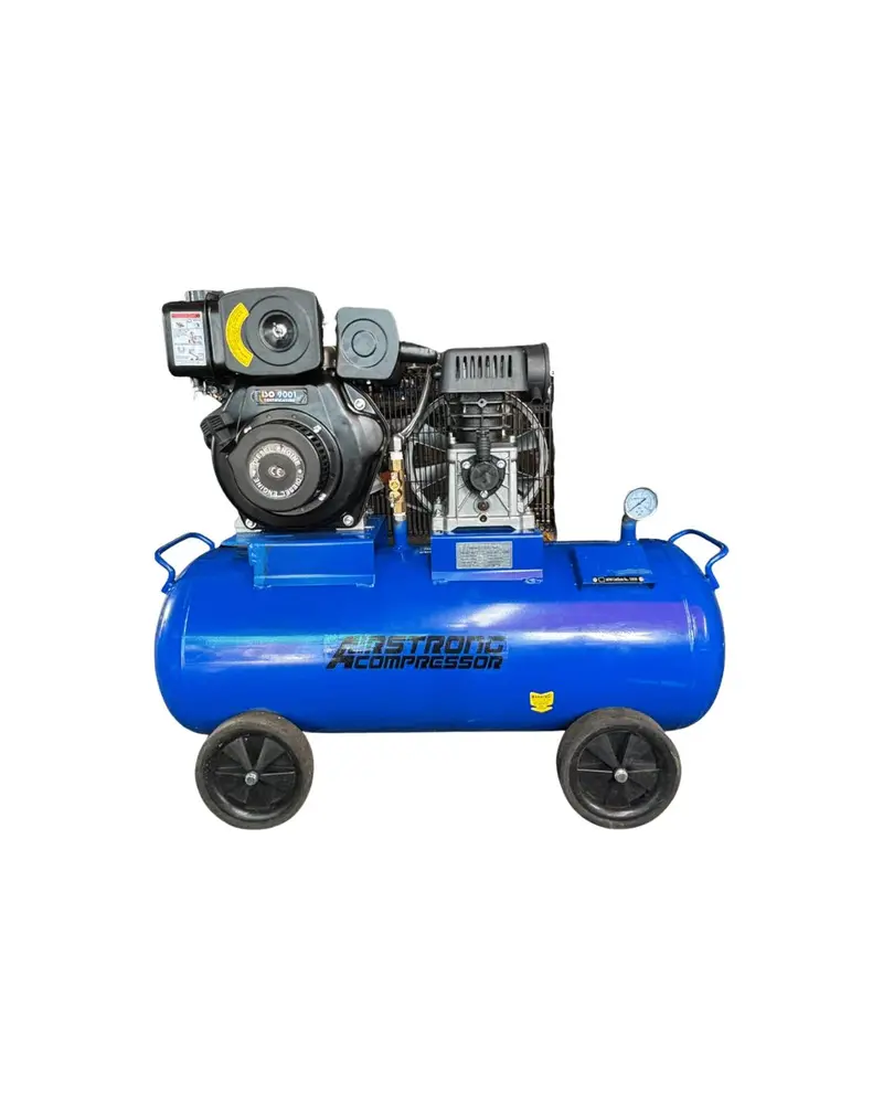 Airstrong ASSA30-100H+D173F Portable Air Compressor – 3HP, 100L Tank, Diesel-Powered
