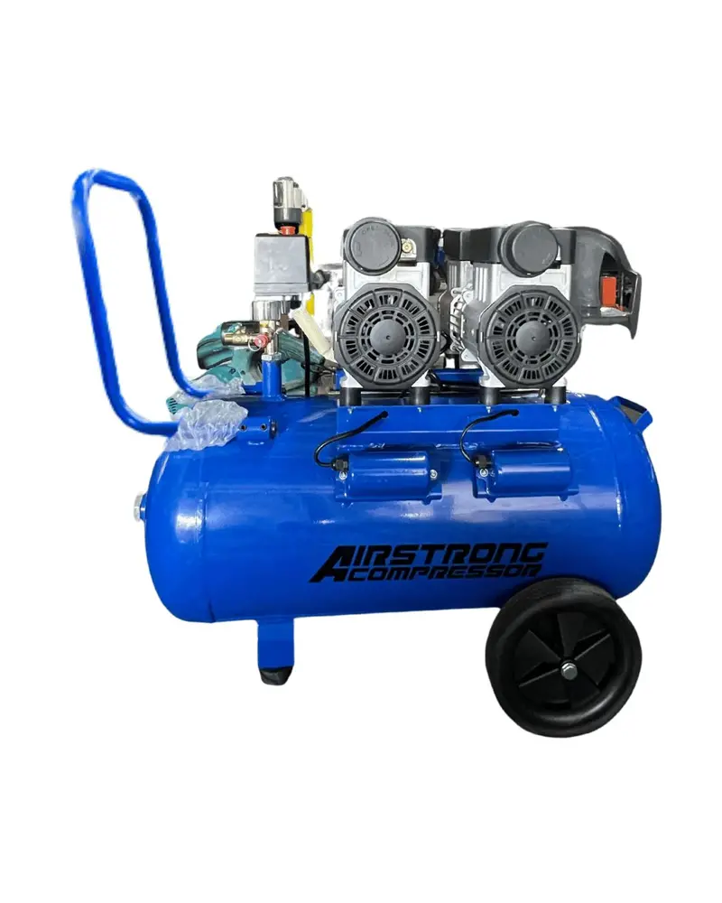 Airstrong GDG30-2-50L 3HP Oil-Free Quiet Air Compressor – 50L Tank, 230V, Dual Pump Head, ASME-Compliant
