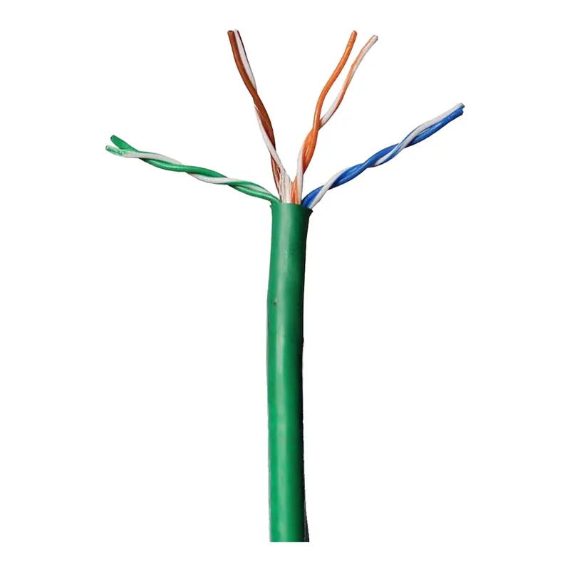 Altex CAT5e Plenum-Rated Ethernet Cable – 24AWG, 4-Conductor, Green, 1000ft Spool