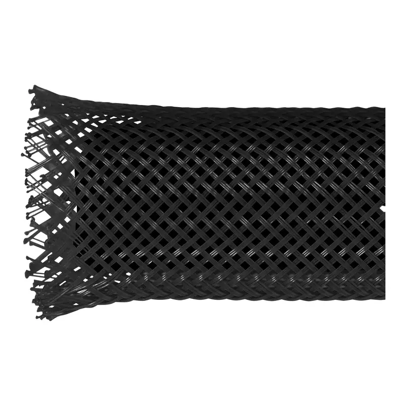 Altex Preferred 1/4″ Flame-Retardant PET Expandable Braided Sleeving – 10-Foot Length – Black