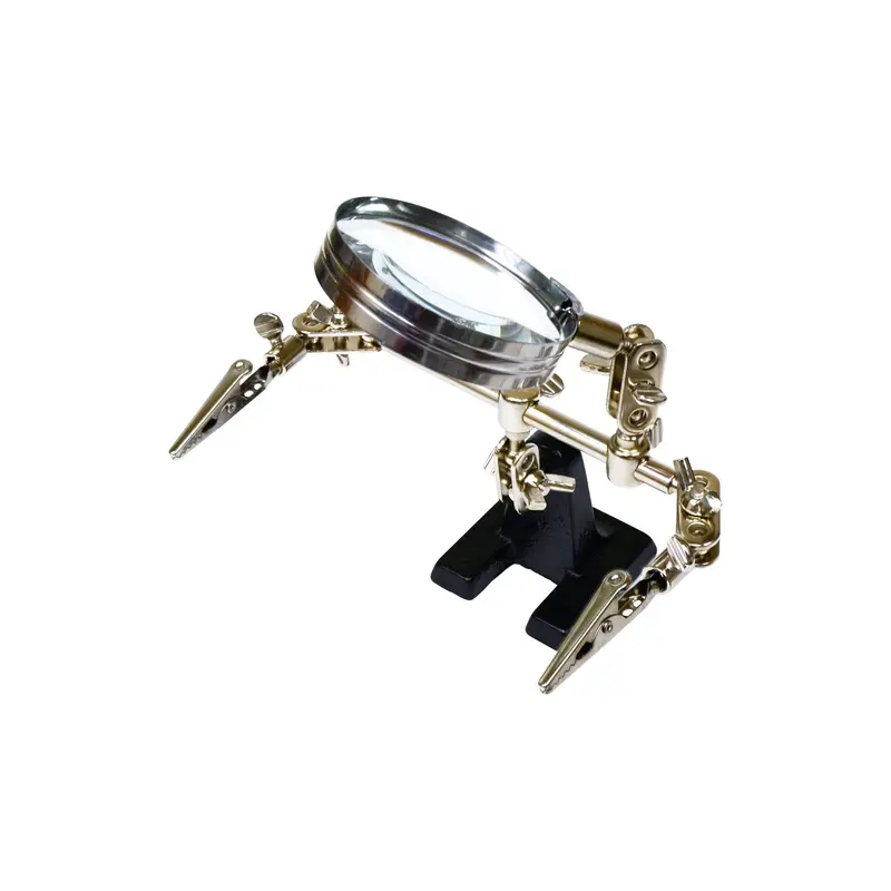 Altex Preferred Adjustable Helping Hands Tool – Chrome Base with 2.5″ Magnifier & Case