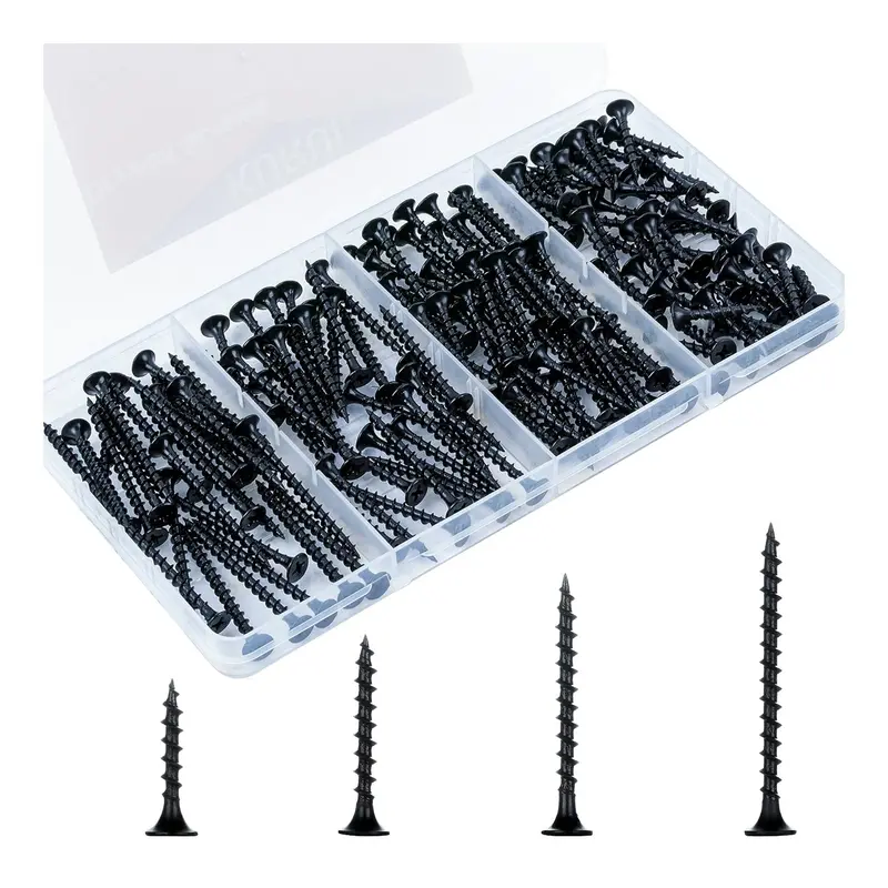 Altex Preferred Drywall Screw Assortment Kit – 165-Piece, Black Coated