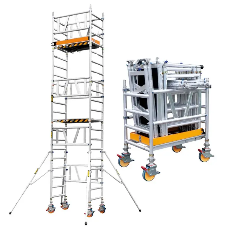 Alum L-XG178MINI-4.3M Compact Aluminum Scaffold — 3.3m Platform, 5.3m Working Height, Easy Assembly