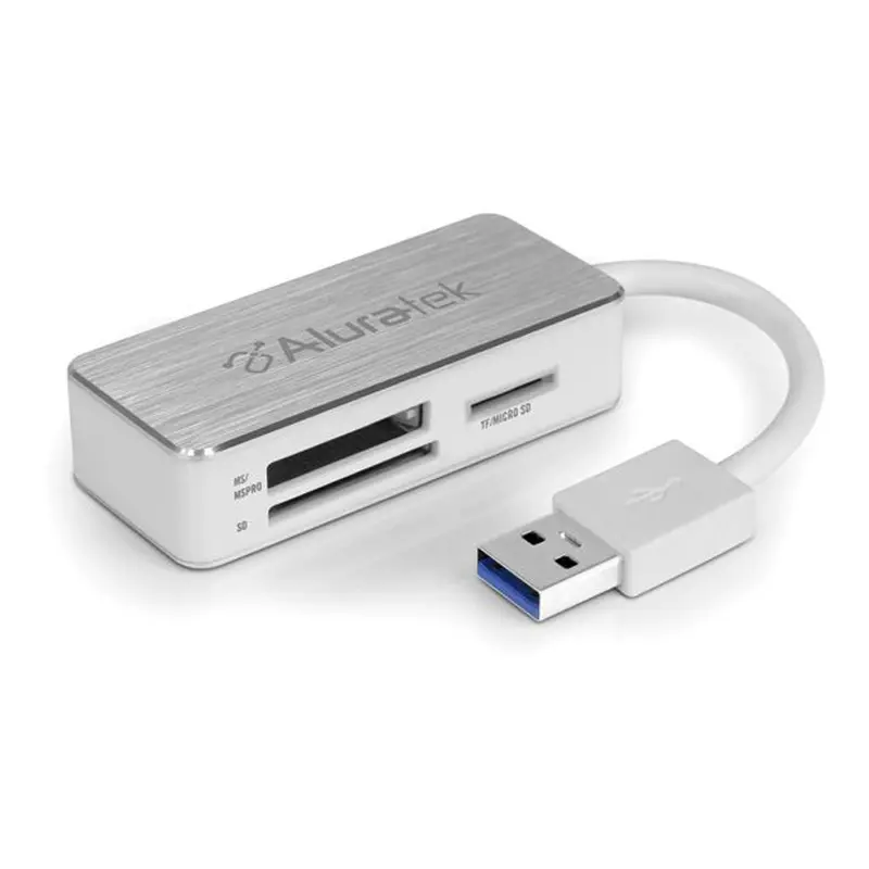Aluratek AUCR300F USB 3.0 Multi-Card Reader – Supports SDXC, SDHC, microSD, Memory Stick