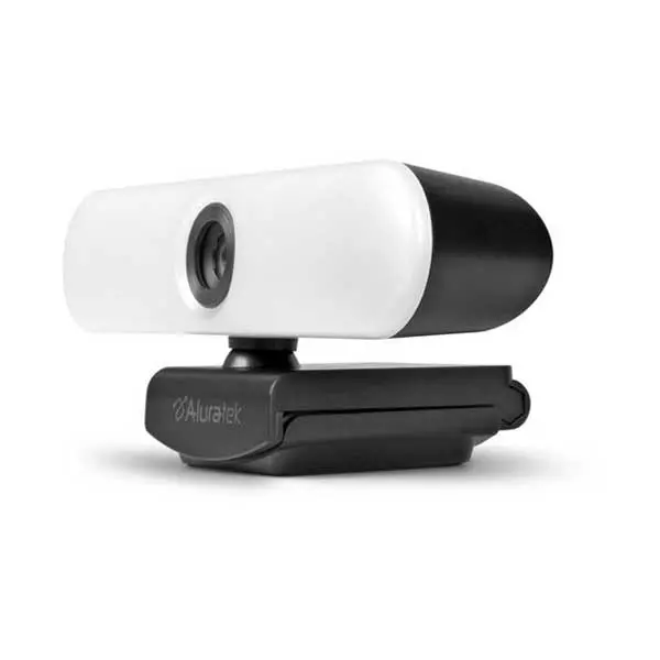 Aluratek AWCL4KFL 4K Ultra HD Ring Light Webcam — Dual Noise-Cancelling Mics, Live Streaming Ready
