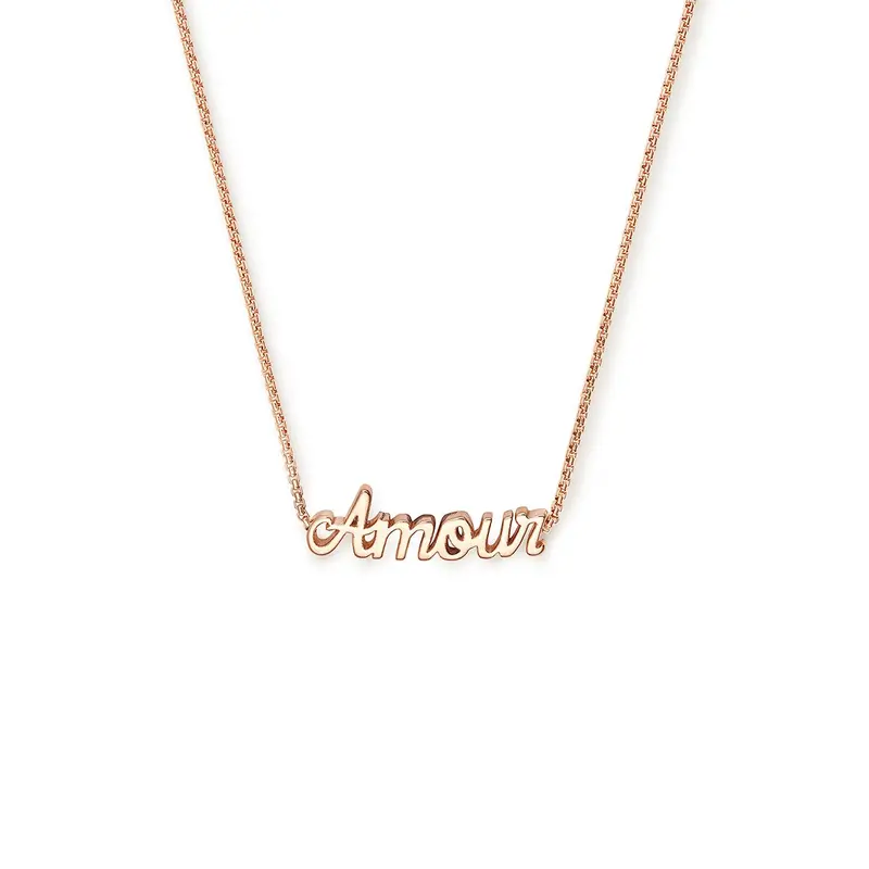 ‘Amour’ Minimalist Pendant Necklace