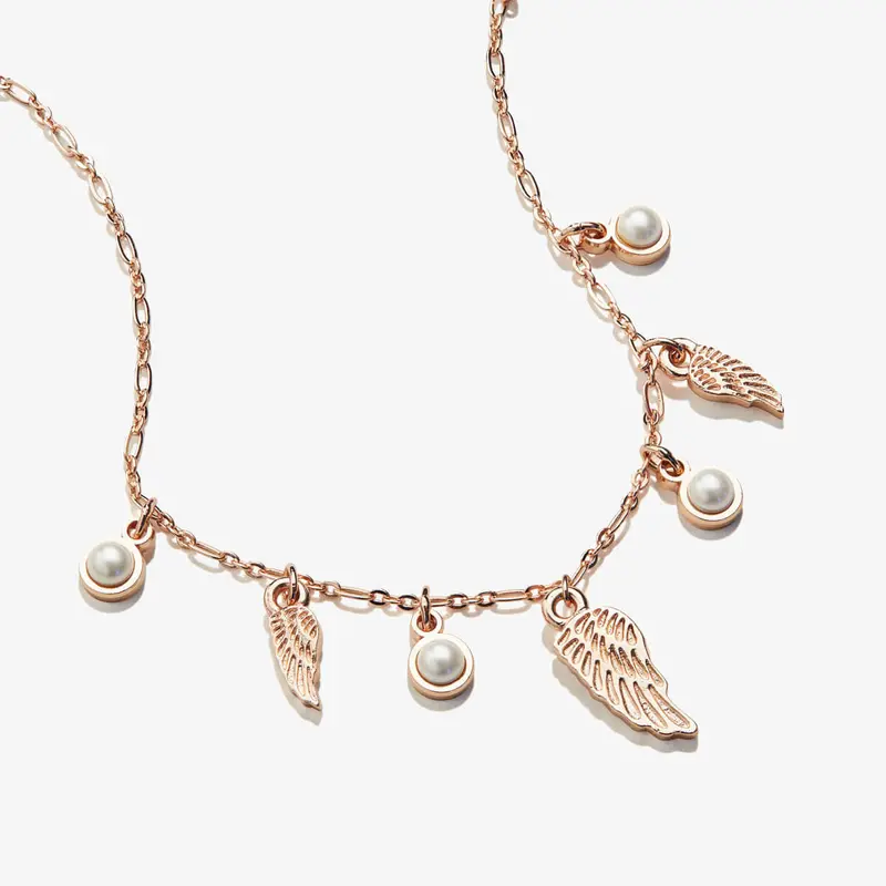Angel Wing and Freshwater Pearl Necklace
