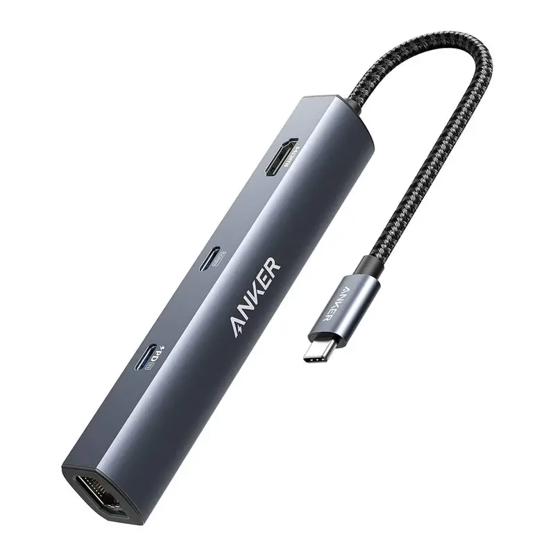 Anker PowerExpand 6-in-1 USB-C Hub with 65W PD, Ethernet, and Multiple Ports