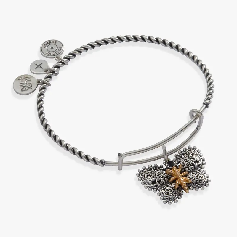Antique Butterfly Accent Bangle