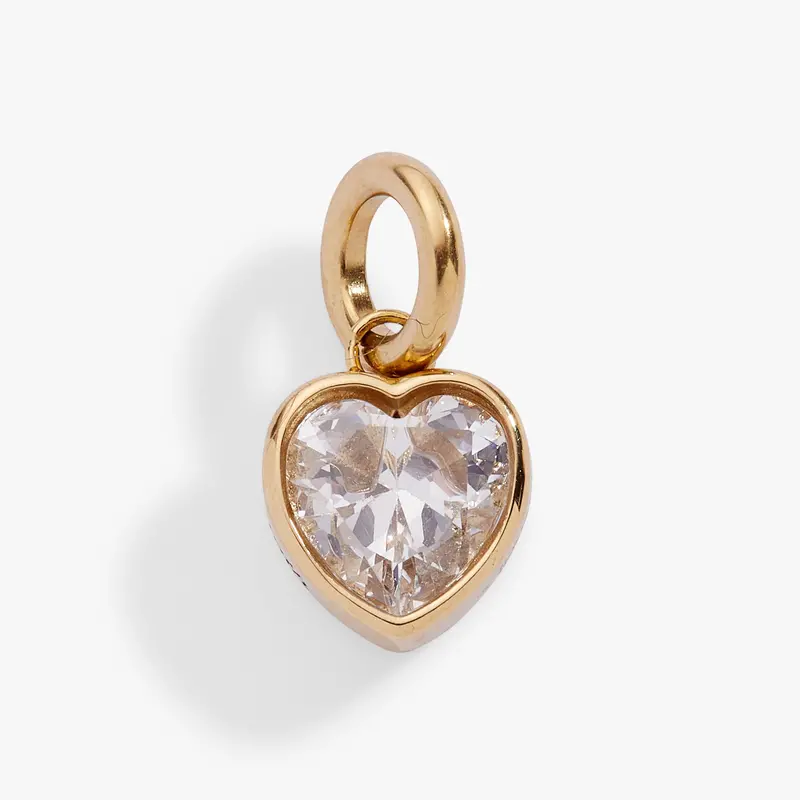 April Birthstone Heart Charm – ‘Strength’ Theme