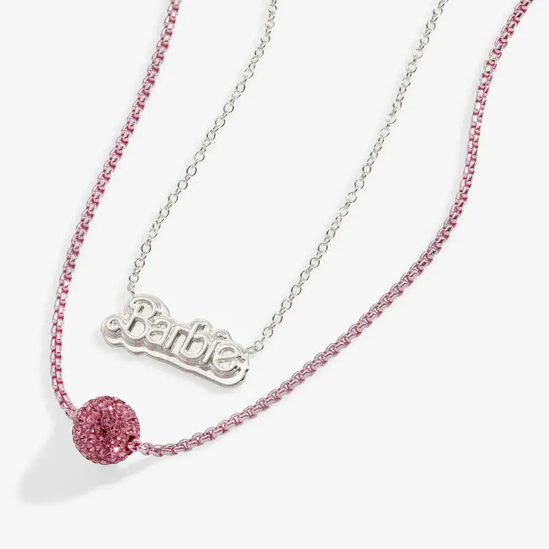 Barbie Movie Disco Necklace – Double-Layer Adjustable Retro Design