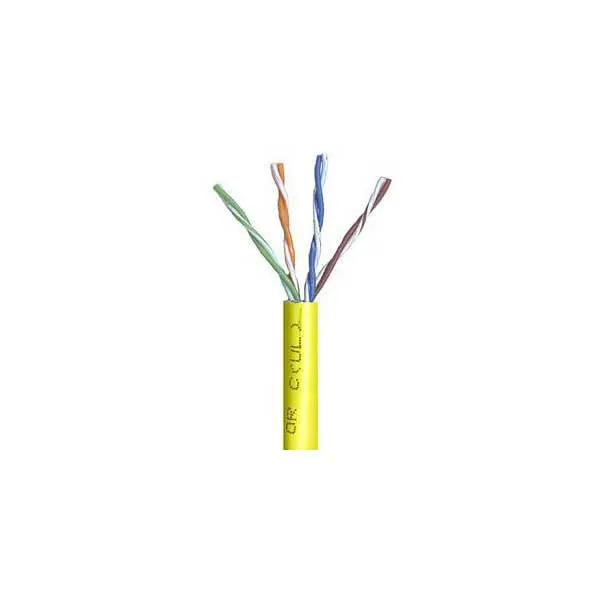Belden 1585A Yellow Cat5e Plenum (CMP) Cable – 23 AWG, 4-Pair, 200 MHz, Bulk Length