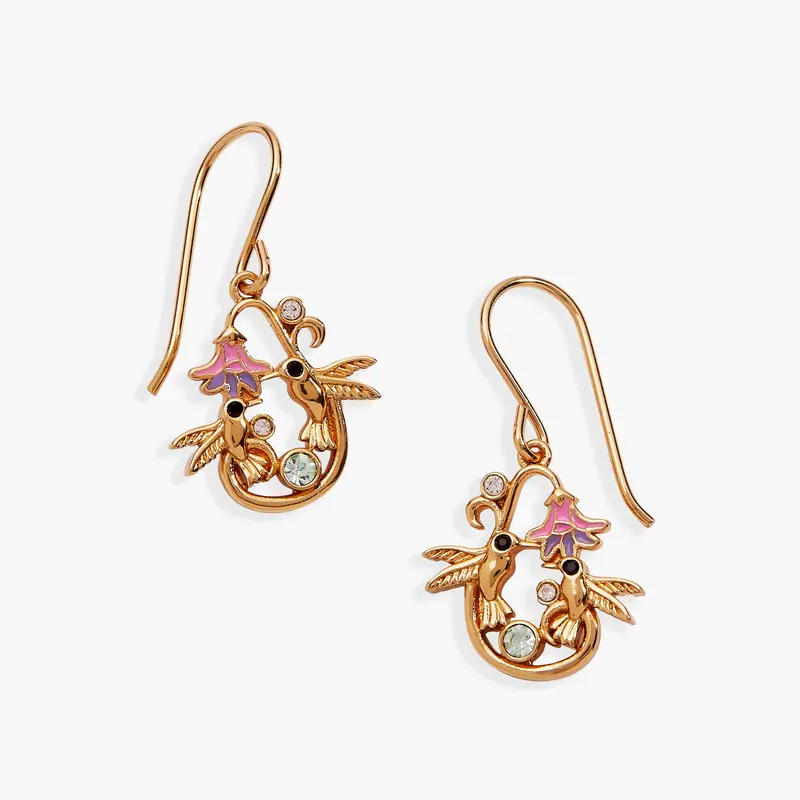 Birds of a Feather Hummingbird Drop Earrings