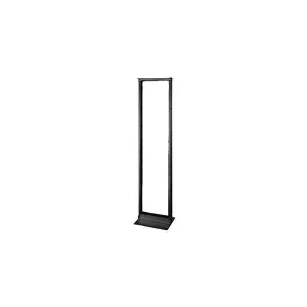 Black 19-Inch Aluminum Open-Frame Rack Mount Enclosure