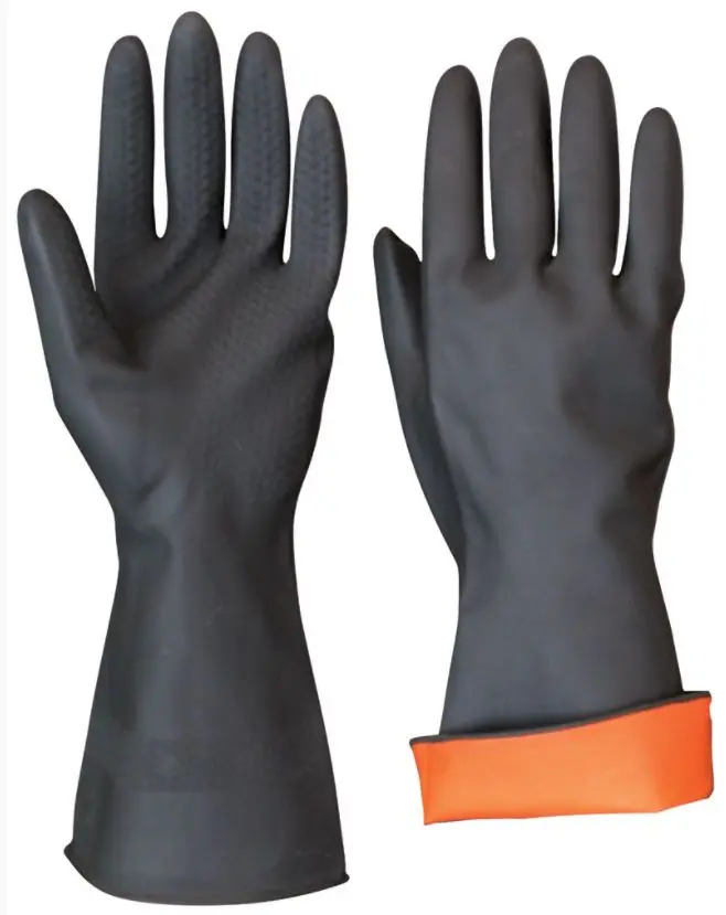 Black Latex-Free Rubber Gloves – Large Size (Liang Li Brand) | Model: GLOVE-RB-B